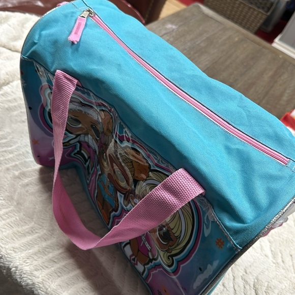 LOL Surprise Kids Plastic Tote Bag - Pink and Blue, handle & long strap - Picture 2 of 5
